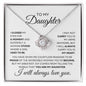 To My Daughter Love Knot Necklace