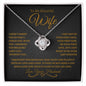 To My Beautiful Wife - Love Knot Necklace