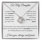 To My Daughter Love Knot Necklace