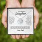 To My Beautiful Daughter Love Dad - Love Knot Necklace