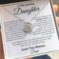 To My Amazing Daughter Love Always Dad- Love Knot Necklace
