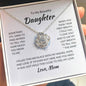 To My Beautiful Daughter Love Mom - Love Knot Necklace
