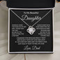 To My Beautiful Daughter Love Dad - Love Knot Necklace
