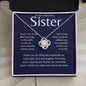 To My Amazing Sister - Love Knot Necklace