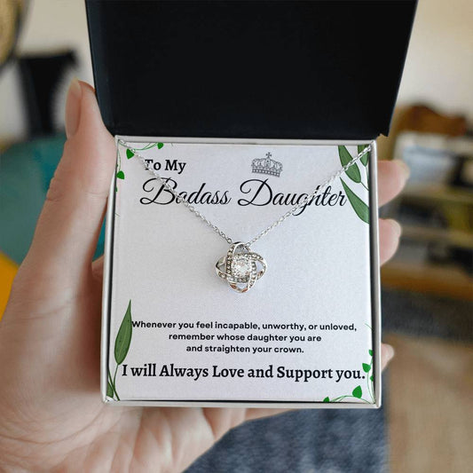 To My Badass Daughter - Love Knot Necklace