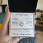 To My Daughter Love Knot Necklace