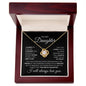 To My Daughter Love Knot Necklace