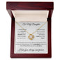 To My Daughter Love Knot Necklace