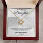 To My Amazing Daughter Love Always Dad- Love Knot Necklace