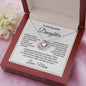 To My Beautiful Daughter Love Mom- Love Knot Necklace