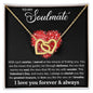 To My Soulmate - Interlocking Hearts Necklace