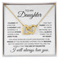 To My Daughter Interlocking Hearts Necklace