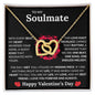 To My Soulmate - Interlocking Hearts Necklace