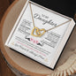To My Daughter Love Mom - Interlocking Hearts Necklace
