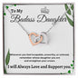 To My Badass Daughter- Interlocking Hearts Necklace
