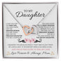 To My Daughter Love Mom - Interlocking Hearts Necklace