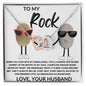 To My Rock Love Your Husband - Interlocking Hearts Necklace