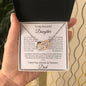 To My Beautiful Daughter Love Dad - Interlocking Hearts Necklace