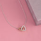To My Rock Love Your Husband - Interlocking Hearts Necklace