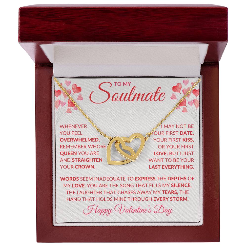 To My Soulmate - Interlocking Hearts Necklace