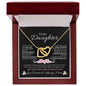 To My Daughter Love Mom - Interlocking Hearts Necklace