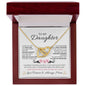 To My Daughter Love Mom - Interlocking Hearts Necklace