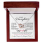 To My Daughter Love Mom - Interlocking Hearts Necklace