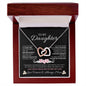 To My Daughter Love Mom - Interlocking Hearts Necklace