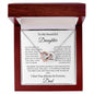 To My Beautiful Daughter Love Dad - Interlocking Hearts Necklace