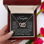 To My Daughter Interlocking Hearts Necklace