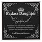 To My Badass Daughter Signature Style Name Necklace