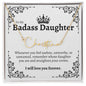 To My Badass Daughter Signature Style Name Necklace