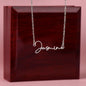 To My Badass Daughter Signature Style Name Necklace