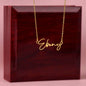 To My Badass Daughter Signature Style Name Necklace