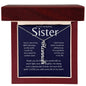 To My Amazing Sister - Vertical Name Necklace