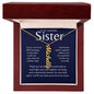 To My Amazing Sister - Vertical Name Necklace