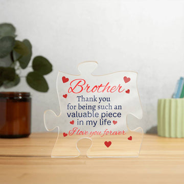 Brother Acrylic Puzzle Plaque