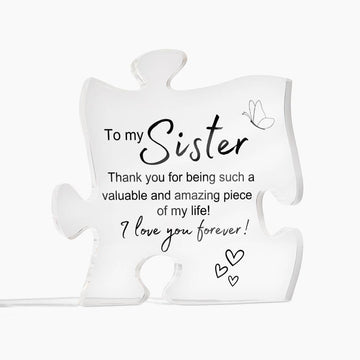 Acrylic Puzzle Plaque - To My Sister - forallmylove39
