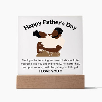Happy Father's Day Love Your Daughter - Square Acrylic Plaque