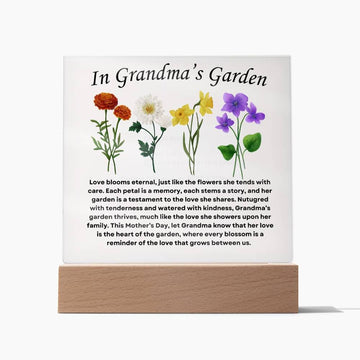 In Grandma's Garden - Square Acrylic Plaque