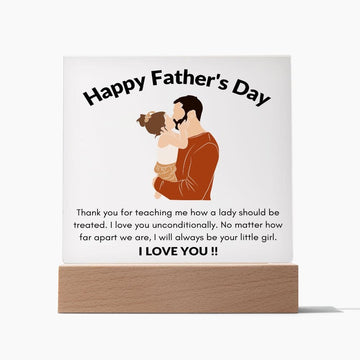 Happy Father's Day Love Your Daughter - Square Acrylic Plaque