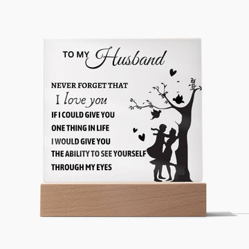 To My Husband - Square Acrylic Plaque