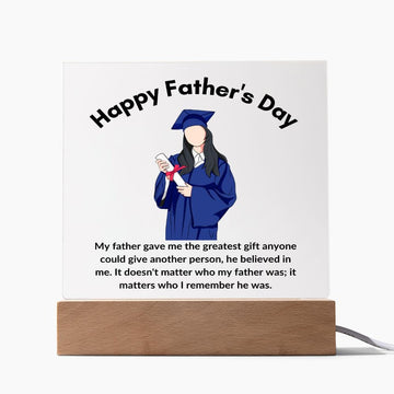 Happy Father's Day-Square Acrylic Plaque