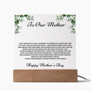 To Our Mother - Square Acrylic Plaque