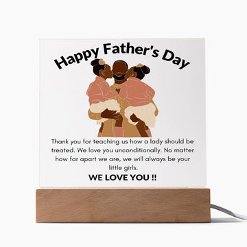 Happy Father's Day Love Your Daughters - Square Acrylic Plaque