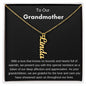 To Our Grandmother - Personalized Vertical Necklace