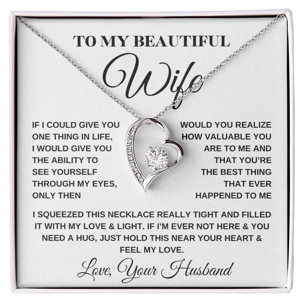 To My Beautiful Wife - Forever Love Necklace