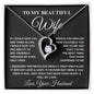 To My Beautiful Wife -Forever Love Necklace