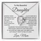 To My Beautiful Daughter Love Mom - Forever Love Necklace