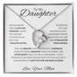to My Daughter Love Mom - Forever Love Necklace